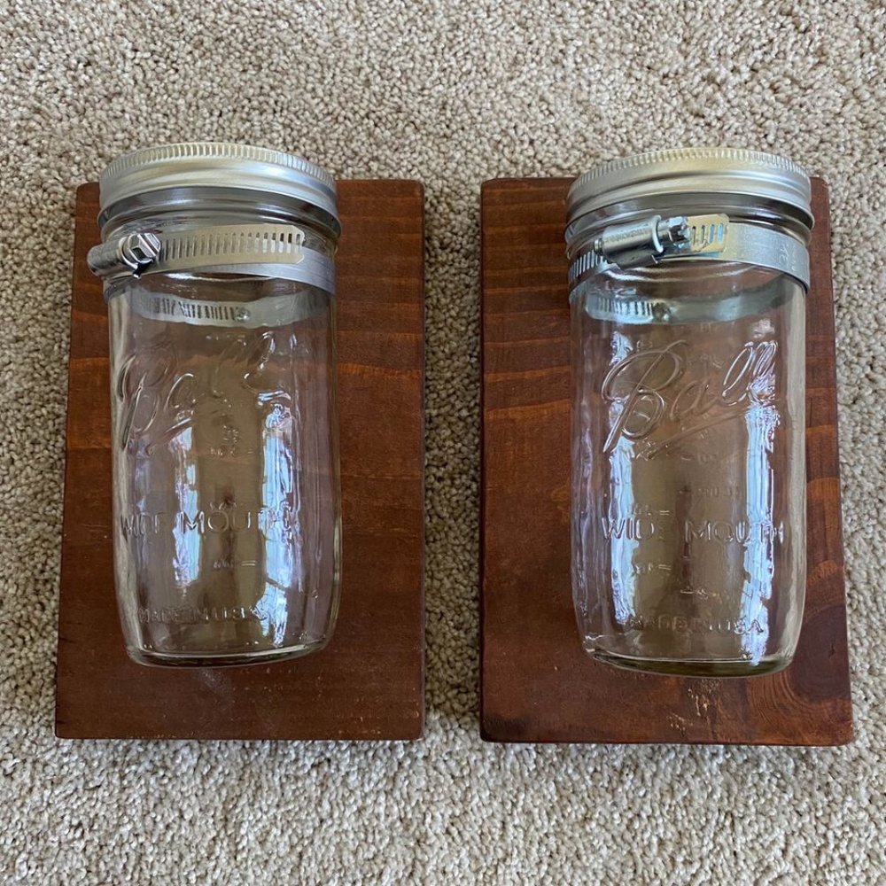 Handmade Mason jar wall decor